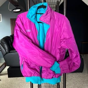 VINTAGE 80’s /90’s Columbia Reversible Jacket! 🩵💜 Women’s Size L Purple / Teal